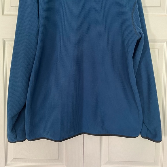 {Eddie Bauer} Waffle 1/4 Zip Fleece Pullover in Blue - Men's XL - Picture 7 of 9